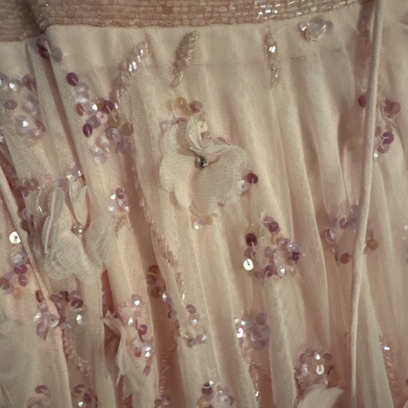 Mac duggal 93692 floral embellished lace up gown size 10 - Picture 3 of 4